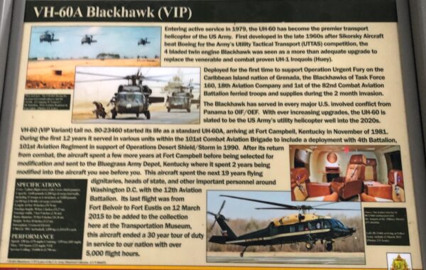 VH60-A BLACKHAWK (VIP) MEMORIAL PANEL