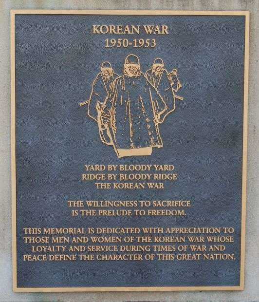 OCONEE COUNTY KOREAN WAR MEMORIAL PLAQUE
