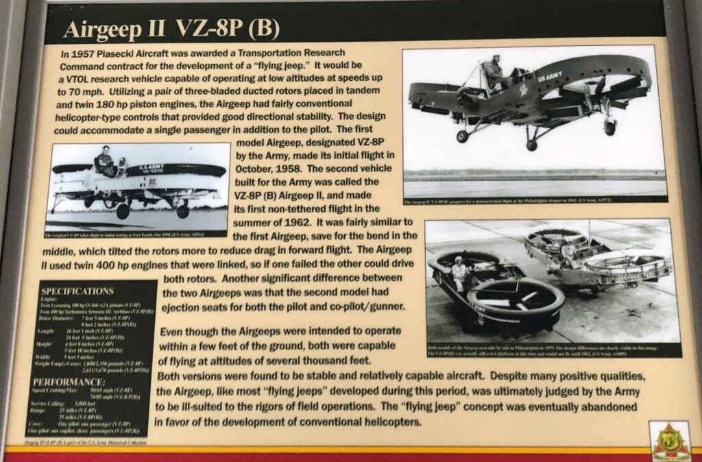 AIRGEEP II VZ-8P (B) MEMORIAL PANEL