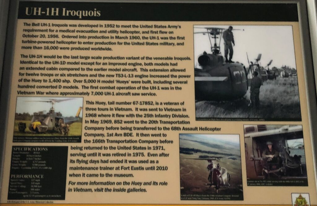 UH-1H IROQUOIS MEMORIAL PANEL