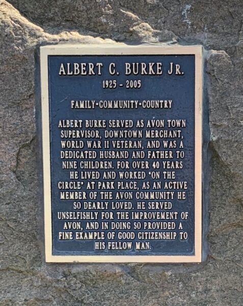 ALBERT C. BURKE JR. WAR MEMORIAL PLAQUE