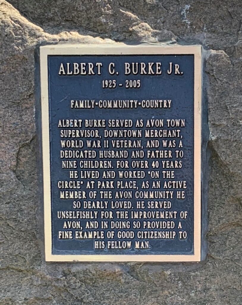 ALBERT C. BURKE JR. WAR MEMORIAL PLAQUE