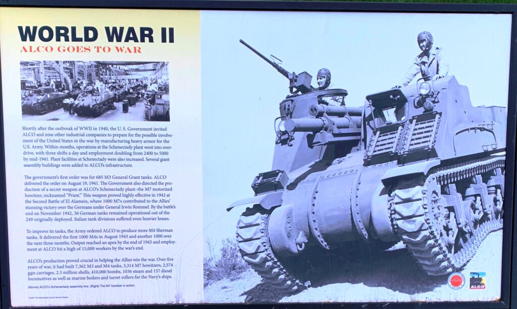 ALCO GOES TO WAR MEMORIAL PANEL