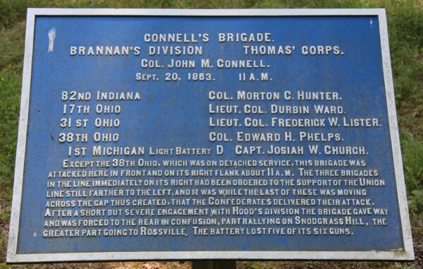 CONNELL’S BRIGADE MEMORIAL PLAQUE 11 A.M.