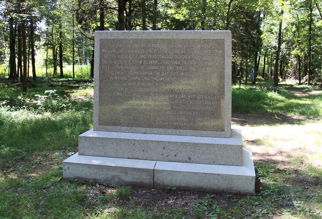 MICHIGAN LOOMIS: BATTERY A, FIRST ARTILLERY MEMORIAL BACK
