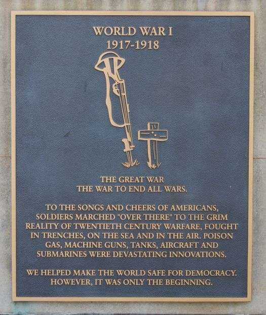 OCONEE COUNTY WORLD WAR I MEMORIAL PLAQUE