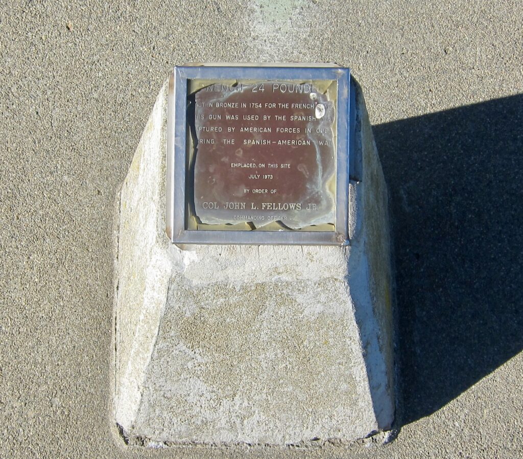 FRENCH 24 POUNDER WAR MEMORIAL CANNON PLAQUE