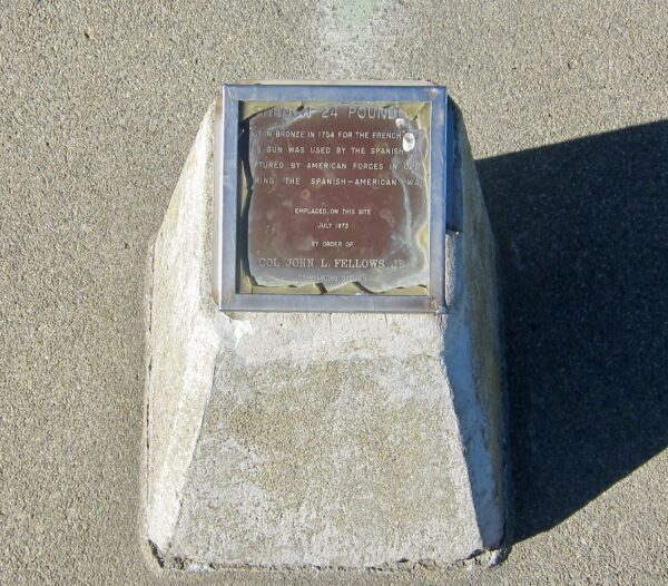 FRENCH 24 POUNDER WAR MEMORIAL CANNON PLAQUE