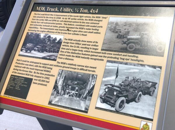 M38, TRUCK, UTILITY, 1/4 TON, 4X4 MEMORIAL PANEL