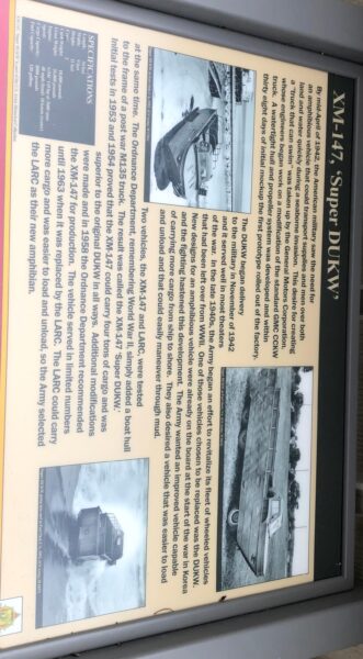 XM-147, SUPER DUKW’ WAR MEMORIAL PANEL