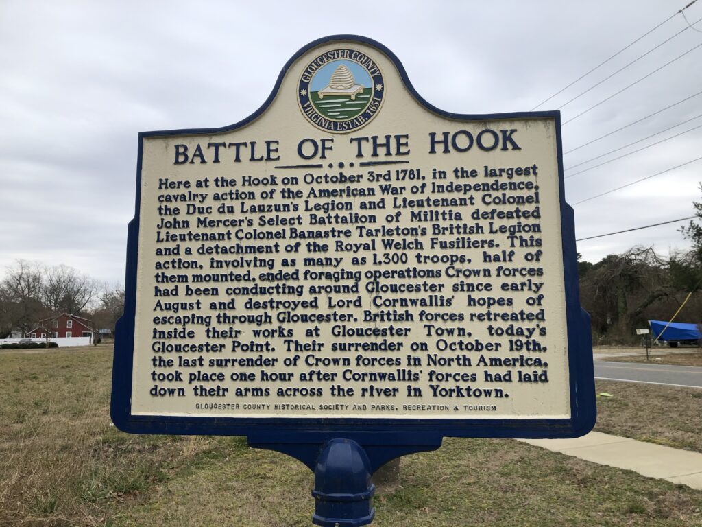 BATTLE OF THE HOOK REVOLUTIONARY WAR MEMORIAL MARKER