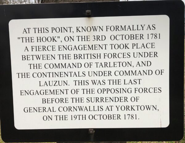 “THE HOOK” REVOLUTIONARY WAR MEMORIAL PLAQUE