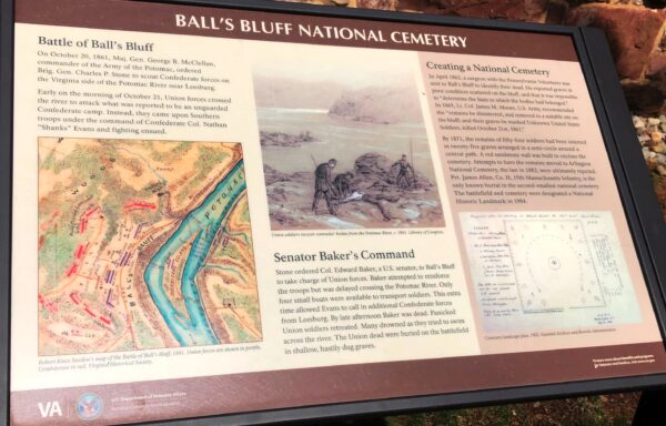 BALL’S BLUFF NATIONAL CEMETERY MEMORIAL PANEL