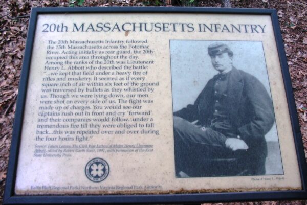 20TH MASSACHUSETTS INFANTRY WAR MEMORIAL PLAQUE