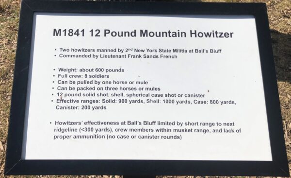M1841 12 POUND MOUNTAIN HOWITZER WAR MEMORIAL PLAQUE