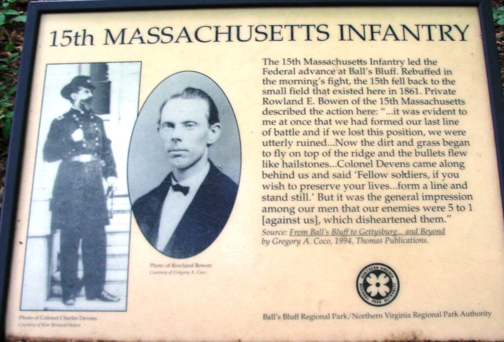 15TH MASSACHUSETTS INFANTRY WAR MEMORIAL PLAQUE