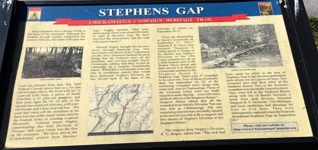 STEPHENS GAP WAR MEMORIAL PANEL
