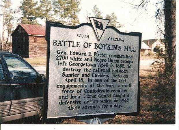 BATTLE OF BOYKIN’S MILL WAR MEMORIAL MARKER