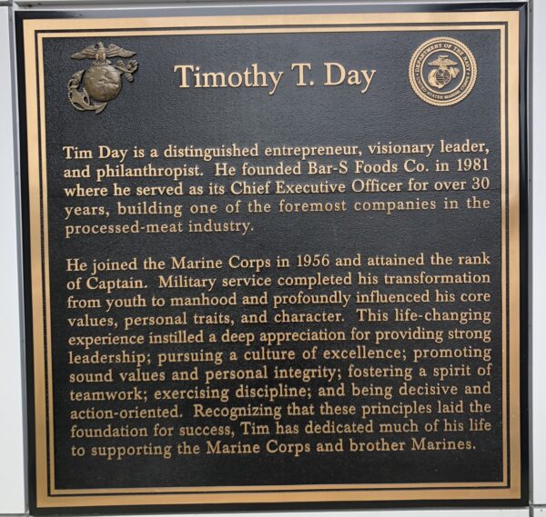 TIMOTHY T. DAY MEMORIAL PLAQUE