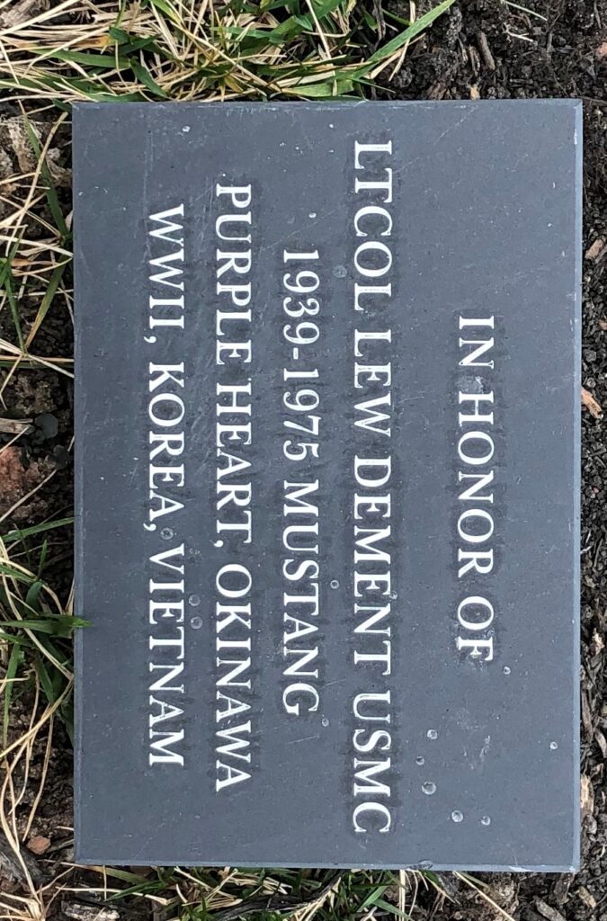 LTCOL LEW DEMENT WAR MEMORIAL TABLET