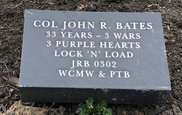 CO.L JOHN R. BATES WAR MEMORIAL TABLET