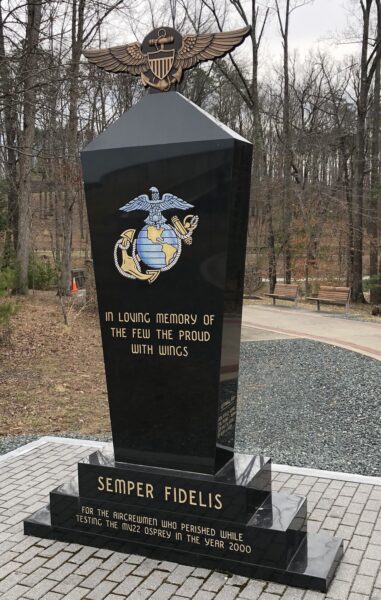 IN LOVING MEMORY OF THE FEW THE PROUD WITH WINGS MEMORIAL SIDE A