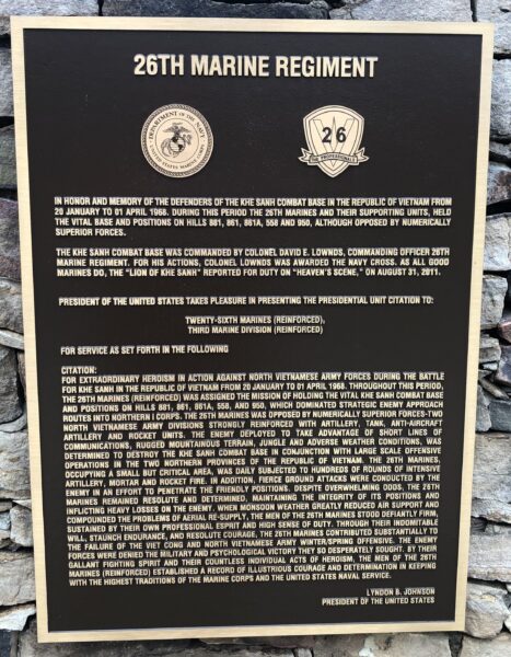 26TH MARINE REGIMENT WAR MEMORIAL