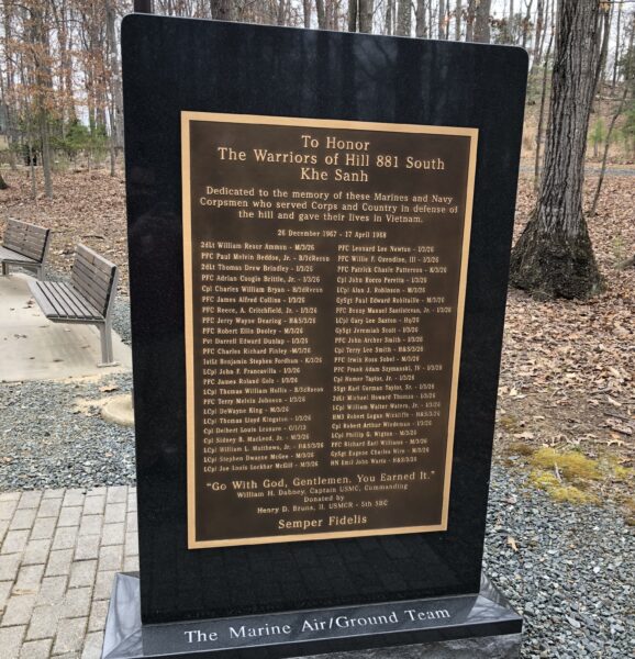 MARINE MEDIUM HELICOPTER SQUADRON 364 WAR MEMORIAL BACK