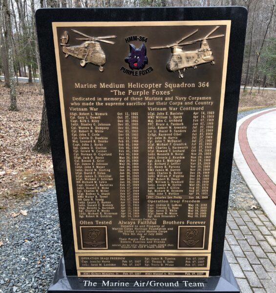 MARINE MEDIUM HELICOPTER SQUADRON 364 WAR MEMORIAL FRONT
