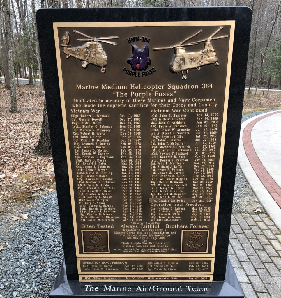 MARINE MEDIUM HELICOPTER SQUADRON 364 WAR MEMORIAL FRONT