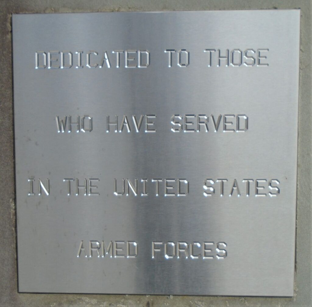 NEW MILFORD ARMED FORCES MEMORIAL PLAQUE