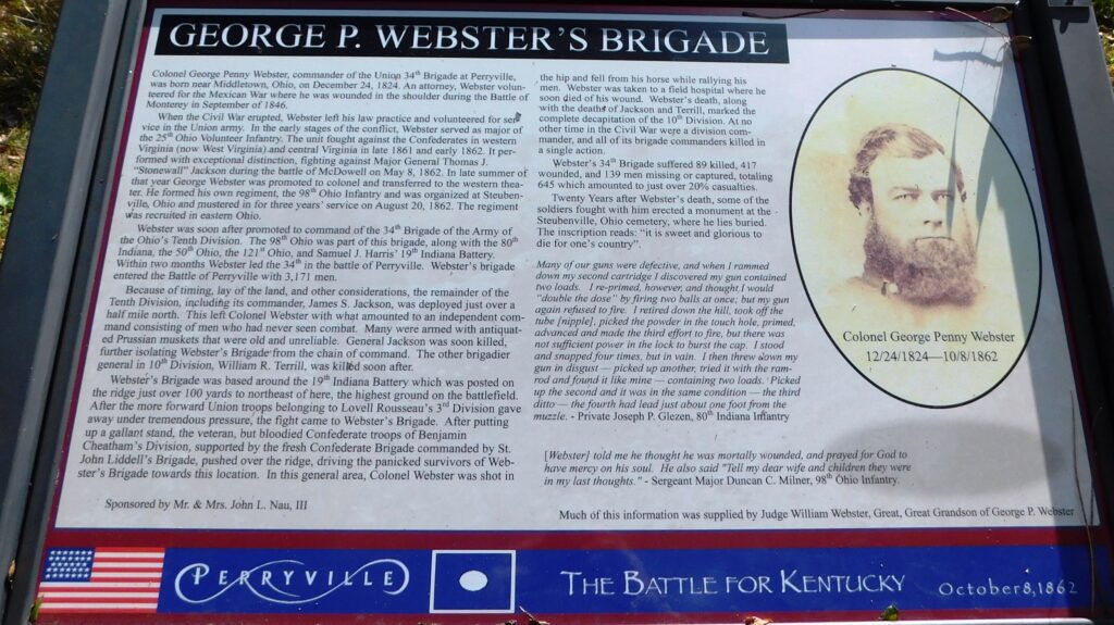 GEORGE P. WEBSTER’S BRIGADE WAR MEMORIAL PLAQUE