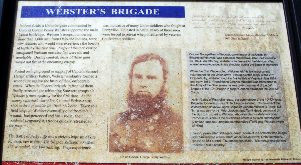 WEBSTER’S BRIGADE WAR MEMORIAL PLAQUE