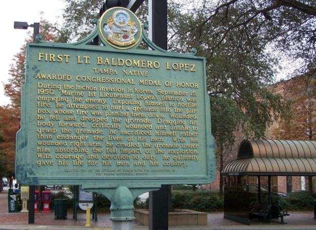 FIRST LT. BALDOMERO LOPEZ MEMORIAL MARKER