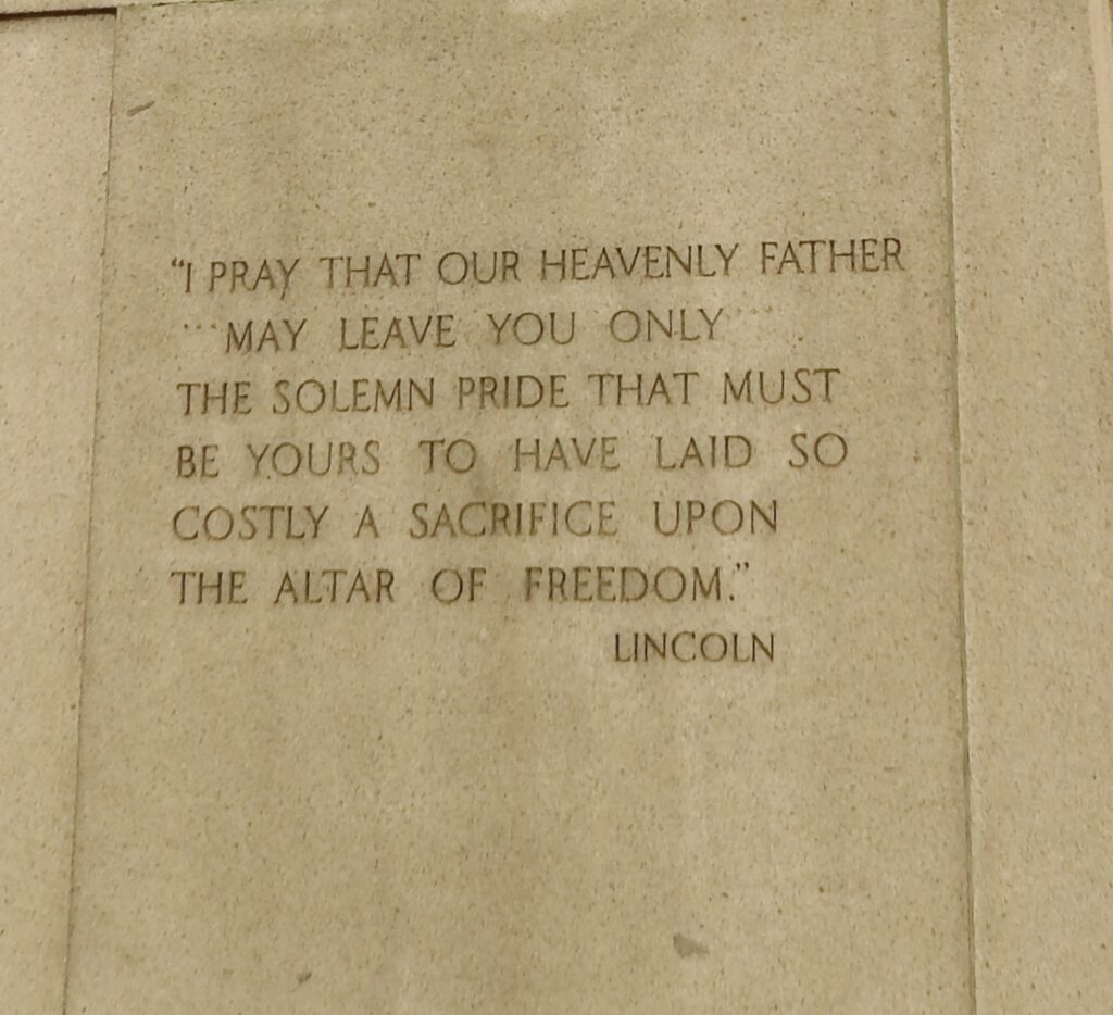 SPOKANE ABRAHAM LINCOLN WAR MEMORIAL STONE B