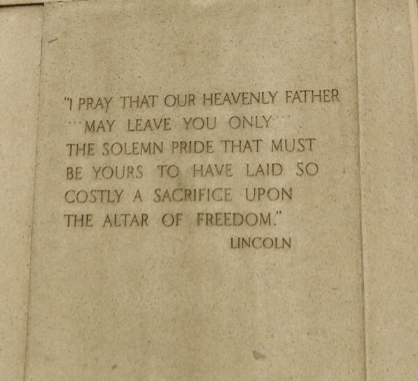 SPOKANE ABRAHAM LINCOLN WAR MEMORIAL STONE B