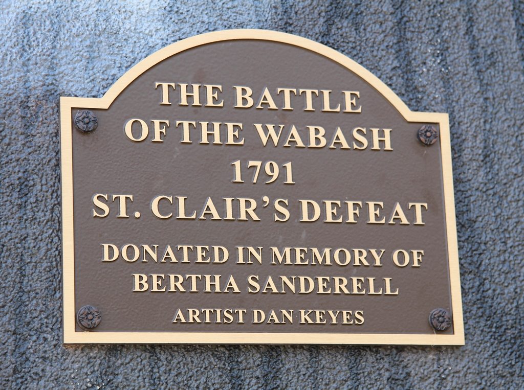 THE BATTLE OF THE WABASH 1791 MEMORIAL PLAQUE