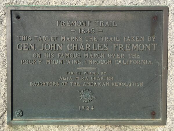 GEN. JOHN CHARLES FREMONT MEMORIAL PLAQUE