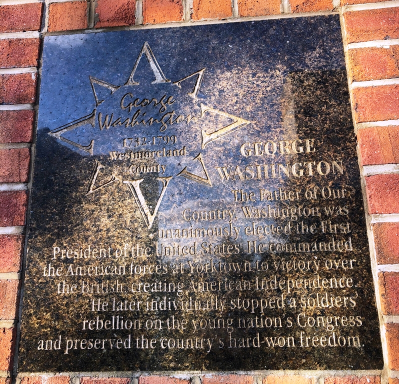 GEORGE WASHINGTON 1732-1799 WESTMORELAND COUNTY