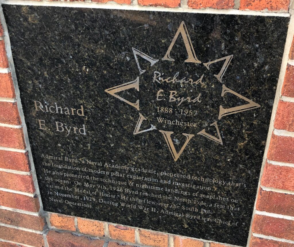 RICHARD E. BYRD MEDAL OF HONOR MEMORIAL PLAQUE