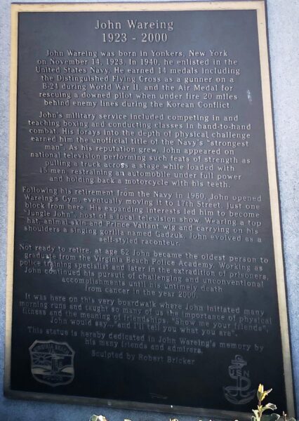 JOHN WAREING WAR MEMORIAL PLAQUE