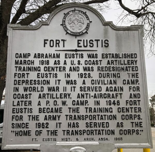 FORT EUSTIS WAR MEMORIAL MARKER