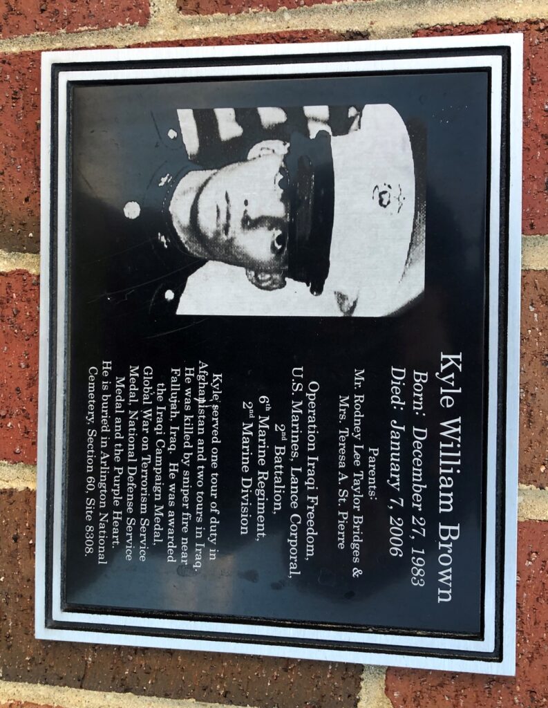 POQUOSON WAR VETERANS MEMORIAL PLAQUE