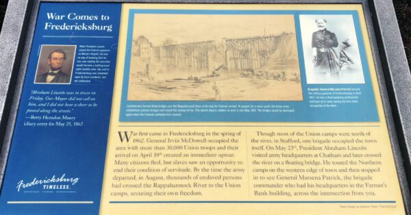 WAR COMES TO FREDERICKSBURG MEMORIAL PANEL