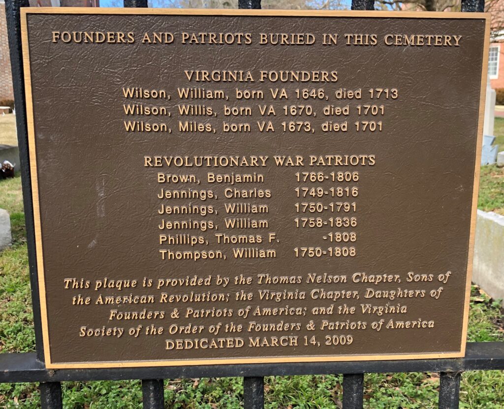 FOUNDERS AND PATRIOTS WAR MEMORIAL PLAQUE