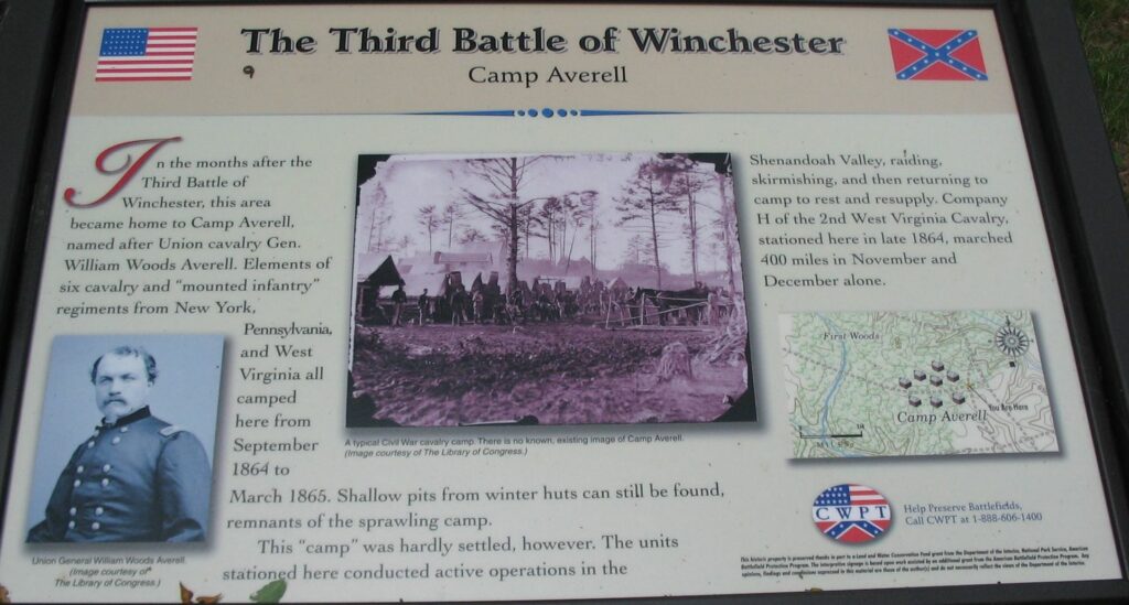 THE THIRD BATTLE OF WINCHESTER CAMP AVERELL MEMORIAL PANEL