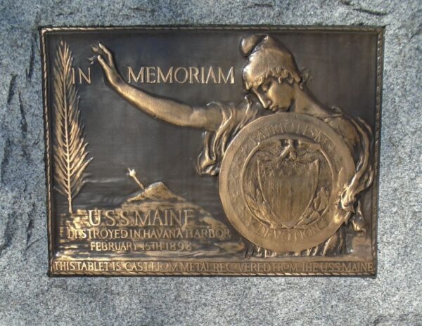 MONTOUR COUNTY U.S.S. MAINE MEMORIAL PLAQUE