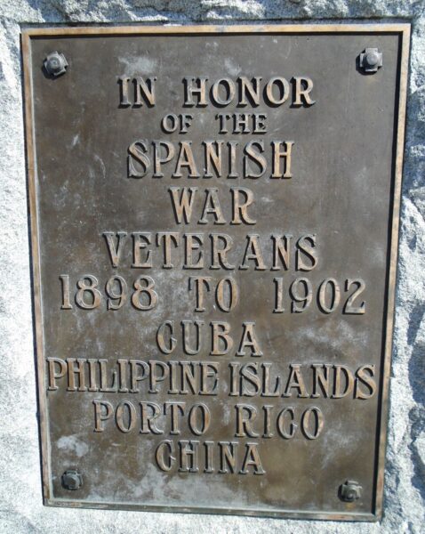 MONTOUR COUNTY SPANISH WAR VETERANS MEMORIAL PLAQUE