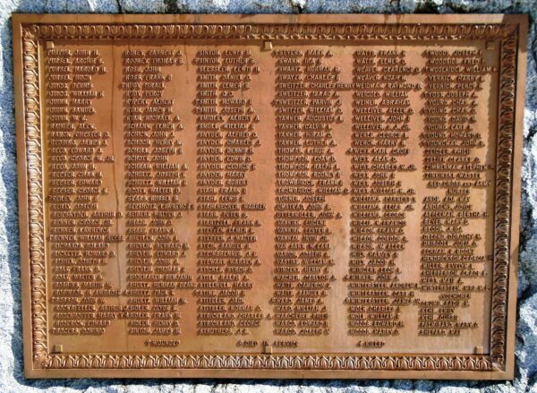 MONTOUR COUNTY WAR FOR DEMOCRACY MEMORIAL PLAQUE D