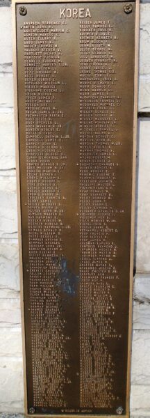 MONTOUR COUNTY KOREAN AND VIETNAM WARS MEMORIAL PLAQUE D